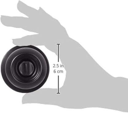 Amazon Basics Exterior Door Knob With Lock, Coastal, Easy to Install, Matte Black