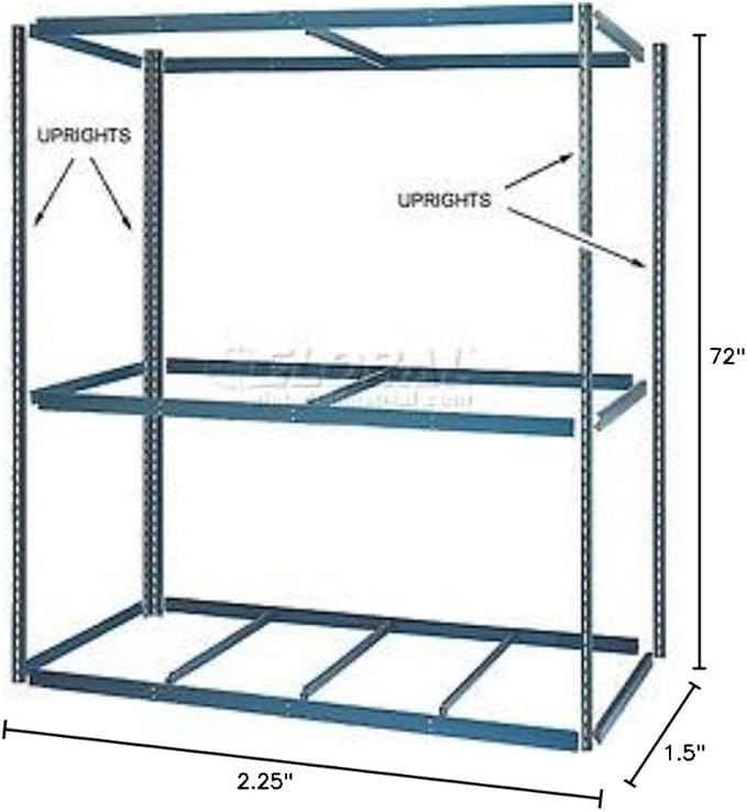 Global Industrial 6' High Angle Post, Gray, 4/Pk