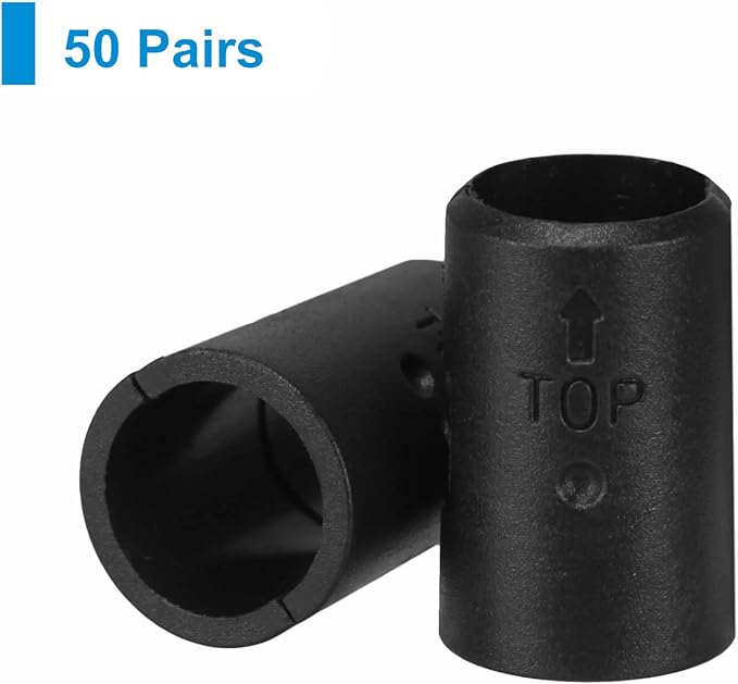 19mm Wire Shelf Clips – Jamiikury Black Plastic Shelf Lock Clips for Metric 19mm Posts Only – Check Size Before Purchasing - 100pcs (50 Pairs)