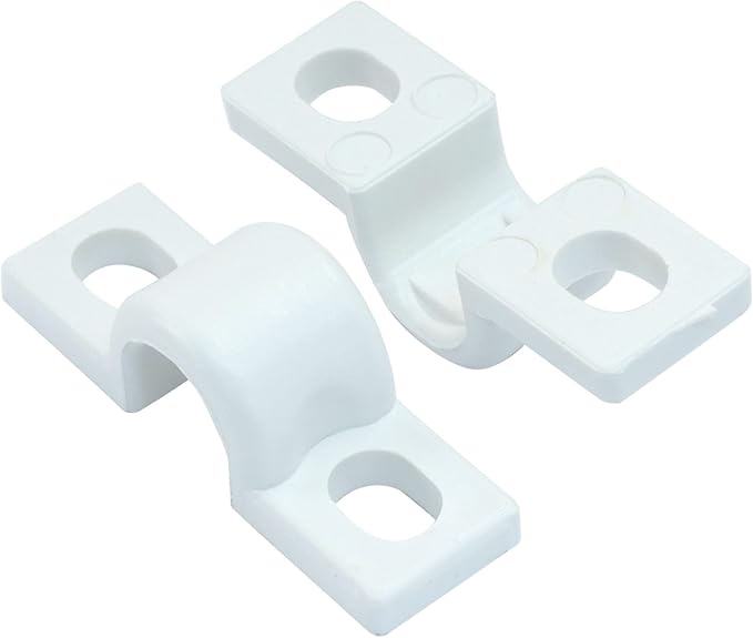 Hordion 24PCS Wire Shelf Loop Clips Plastic Shelf Clips for Wire Shelving – White