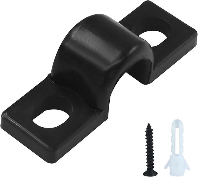 Hordion 24PCS Wire Shelf Loop Clips Plastic Shelf Clips for Wire Shelving – Black