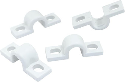Hordion 24PCS Wire Shelf Loop Clips Plastic Shelf Clips for Wire Shelving – White