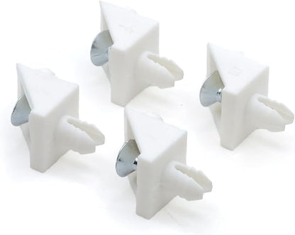 ReplacementScrews White Shelf Support Pins Compatible with IKEA Part 101558 (Pax, KOMPLEMENT) (Pack of 4)
