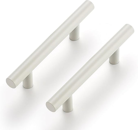 Ravinte 45 Pack | 5 Inch Cabinet Pulls White Stainless Steel Kitchen Drawer Pulls Cabinet Handles 5 InchLength, 3 Inch Hole Center