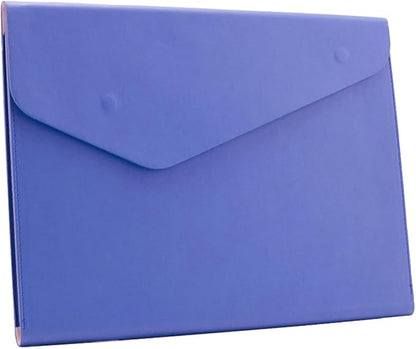 Enyuwlcm PU Leather A4 File Folder Document Holder Waterproof Portfolio Envelope Folder Case with Invisible Magnetic Closure (Purple, A4)