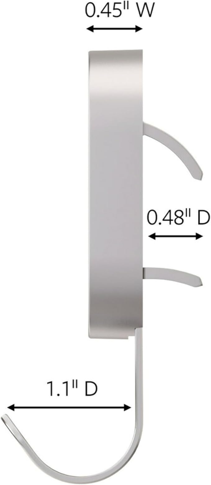3M CLAW 15 lb. 2 Drywall Silver Hooks & 2 Extra Picture Hangers, Heavyweight Hanging Solution for Backpacks, Jackets, Pictures and Room Decor, Cute Wall Hooks - 4 Pack