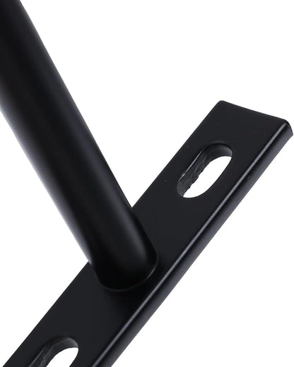 Floating Shelf Brackets 5-inch Heavy Duty Hidden Brackets Black Invisible Shelf Support for Floating Wood Shelves - 4pcs