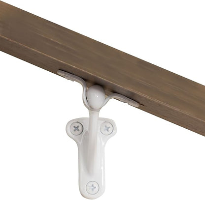 Triumph Hardware,3 Pack,White Glossy handrail Bracket,Handrail Stair Brackets 3"" Heavy Duty Support Hardware Stairways, handrail Brackets for Indoor Stairs with Screws,Stair Railing Bracket