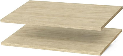 Easy Track 3 Shelf Deluxe Starter Closet Storage Wall Mounted Wardrobe Organizer System Kit with Shelves and Rods, Honey Blonde