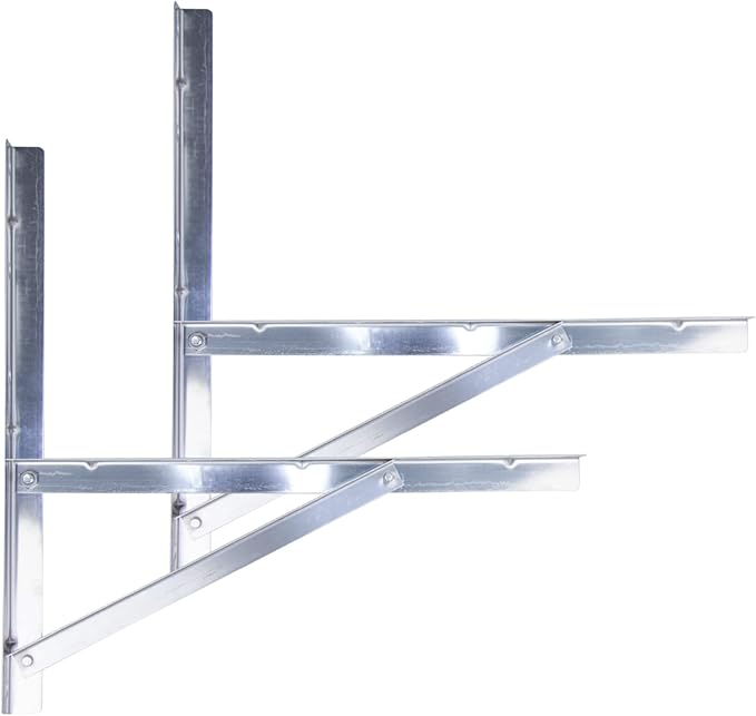Wall Mounting Bracket for 9000-24000 BTU Condenser，Ac Support Brackets Rust Free Stainless Steel for Mini Split Air Conditioner Heat Pump Systems. (Small（9000-24000BTU）)