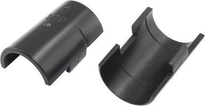 Hordion 24Pcs Wire Shelf Clips, Plastic Shelf Lock Clips for 1 Inch Post- Shelving Sleeves Replacements, Shelves Accessories for Wire Shelving System (Black)