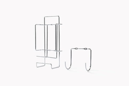 JERDON Ironing Board Holder and Iron Caddy - Stainless Steel Iron Holder with Hook - J525C
