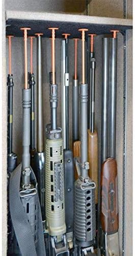 Gun Storage Solutions Rifle Rods Starter Kit with Shelf Liner Gun Organizer System Store More Guns Easy Access for Safety with Nylon Woven Loop Fabric
