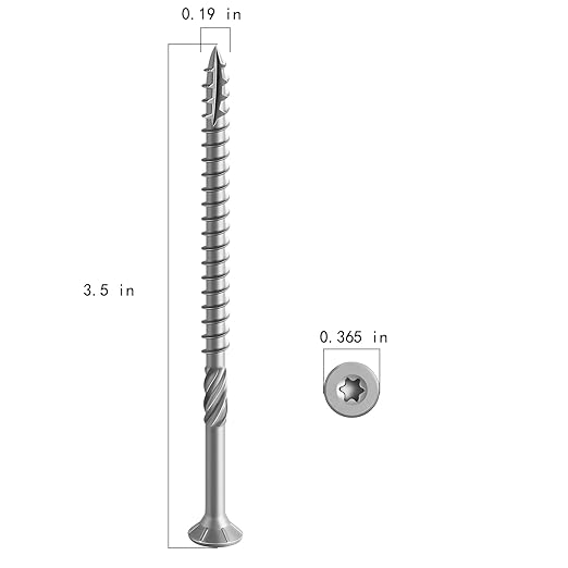 #10 * 3-1/2" 304 Stainless Steel Deck Screws, (65pcs) 1 lbs.Exterior Wood Screws, Rust Resistant Epoxy Coated, Bronze, T20 Star Bit