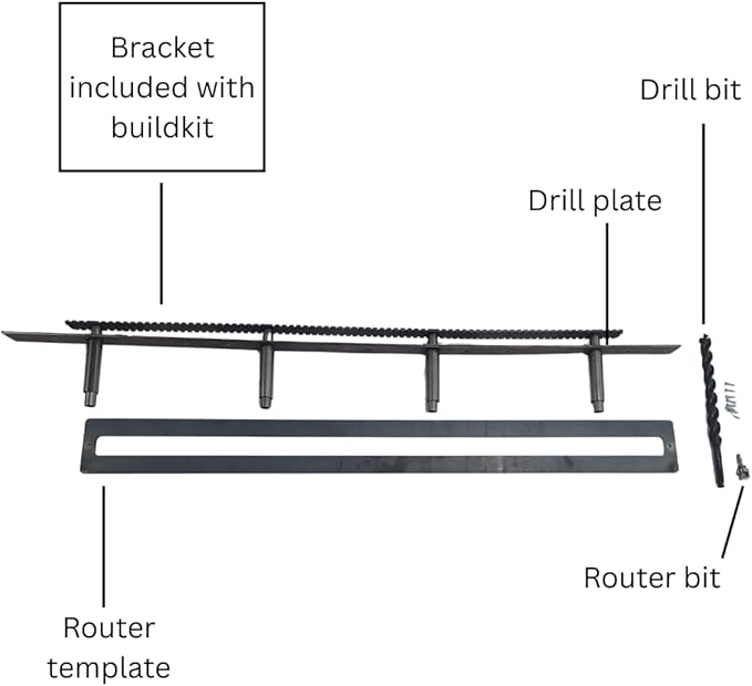 Floating Shelf Brackets - Sheppard Brackets - Easy Install - Heavy Duty (46 inch Build Kit)