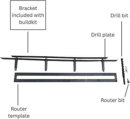 Floating Shelf Brackets - Sheppard Brackets - Easy Install - Heavy Duty (46 inch Build Kit)