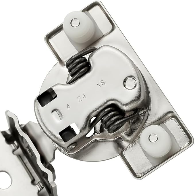 10 Pack 5 Pairs 1-3/8 inch Overlay Soft Close Hinges for Kitchen Cabinet Hinges Satin Nickel Hidden Hinges Stainless Steel Concealed Hinge self Closing