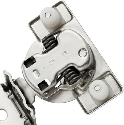 10 Pack 5 Pairs 1-3/8 inch Overlay Soft Close Hinges for Kitchen Cabinet Hinges Satin Nickel Hidden Hinges Stainless Steel Concealed Hinge self Closing