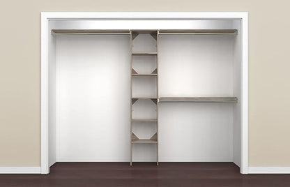 ClosetMaid 1951140 SuiteSymphony 16-Inch Closet Organizer with Shelves, Natural Gray