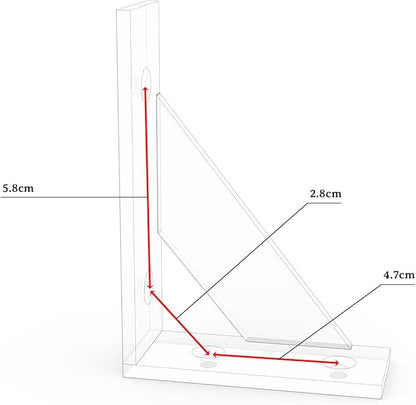 SOGAL Shelf Bracket 3 Inch x 4 Inch,Black Shelf Brackets,Small Shelf Brackets,Shelf Support Angle Brackets for Shelves, Heavy Duty Shelf L Brackets 4Pack