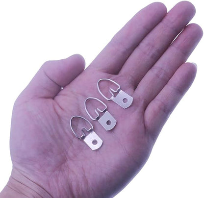 D-Ring Picture Hangers with Screws, 50 Pcs Single Hole Picture Hanging Hardware, Picture Hooks for Mirror, Clock, Decoration, Paintings, Artwork Picture Frame