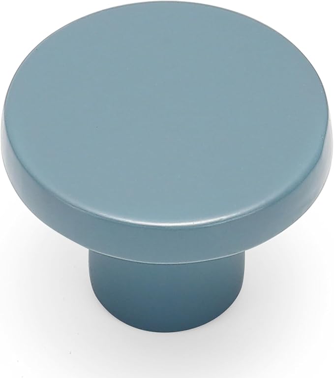 Ravinte 3 Pack Cabinet Knobs Light Blue Kitchen Cabinet Knobs Round Dresser Drawer Pulls Closet Door Pulls 1-1/5 Inch