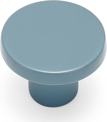 Ravinte 1 Pack Cabinet Knobs Light Blue Kitchen Cabinet Knobs Round Dresser Drawer Pulls Closet Door Pulls 1-1/5 Inch
