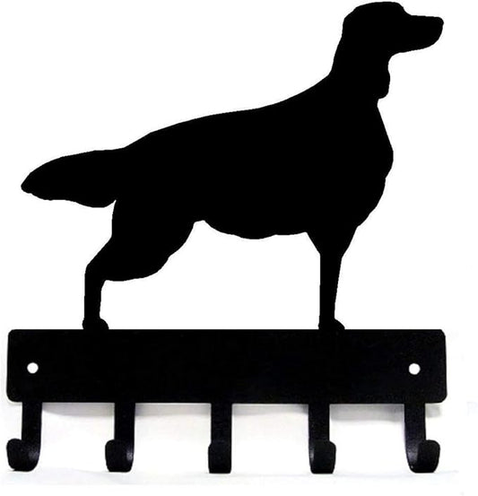 Irish Setter Key Holder for Wall - Small 6 inch Wide with 5 Hooks - Made in USA