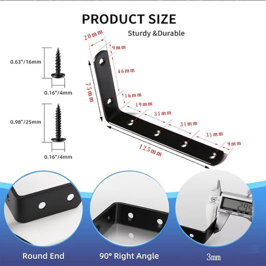Furniture Anchors Small Aesthetic Earthquake Straps for Furniture Dresser Wall Anti-Tip Furniture Safety Anchor to Childproof and Babyproof Your Home Holds Up to 500 Pound (Black, 4.8 in)
