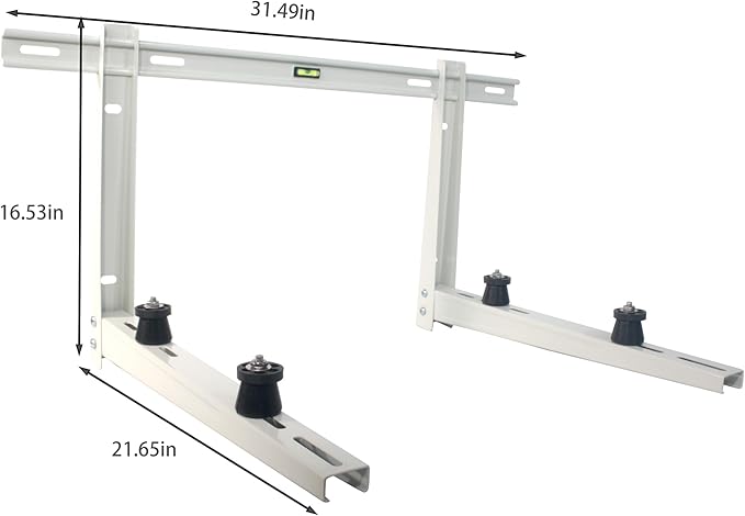 Mini Split Wall Mounting Bracket for 9000-36000Btu Foldable AC Condenser Stand Accessories for Universal Ductless Air Conditioner,Heat Pumps System, HVAC,Outdoor Heavy Duty Outside(9000-36000BTU)