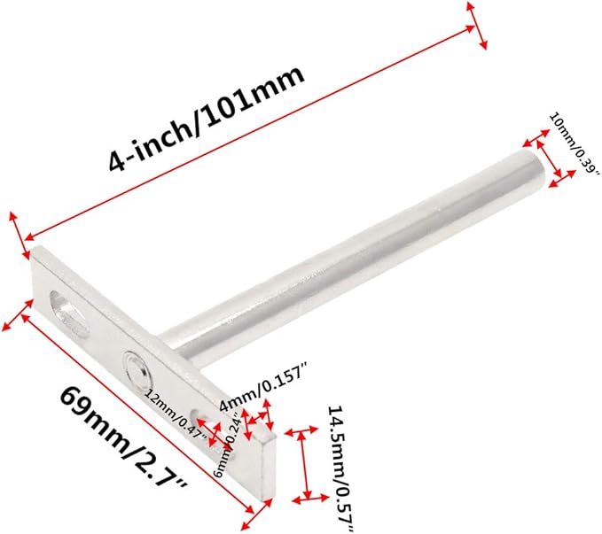 4 Inches Floating Shelf Brackets Invisible Shelf Support - 4pcs