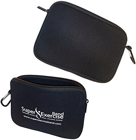 USA Neoprene Zipper Carry Pouch for Yoga, Resistance Bands and Workout Gear Accessories. Travel Organizer Bag also fits most MP3 players, cell phones, Kindle and Mini-tablets.