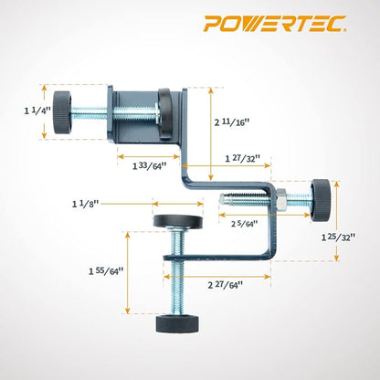 POWERTEC 72223 Cabinet Hardware Jig w/Drawer Front Installation Clamps Kit, Precision Marking System and Drawer Face Clamp for Installing Pulls, Knobs, Handles on Cabinet & Drawer