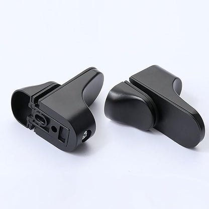 Adjustable Wood/Glass Shelf Bracket Wall Mount, Black, 4 Pack