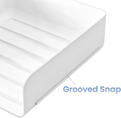 Tomorotec Desk Letter Tray Set, A4 Size White Stackable Document Organizer Office Desktop File Paper Holder Book Storage Rack Side Load Anti-Skid Stacking Support Convex Bottom (2X Landscape)