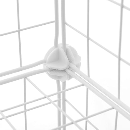 Litoexpe 36 Pcs Wire Cube Plastic Connectors for Cube Storage, White Modular Closet Organizer and Metal Grid Shelving Unit