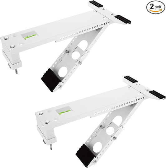 2 Pack Window Air Conditioner Support Bracket, Wall Mounting Unit Window Stand Mount AC Brackets Support, Universal for 5,000-24,000 BTU AC Units, Up to 165lbs