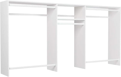 Easy Track OK1448-WH 4'-8' W Basic Hanging Easy-to-Assemble Kit Closet Organizer, White