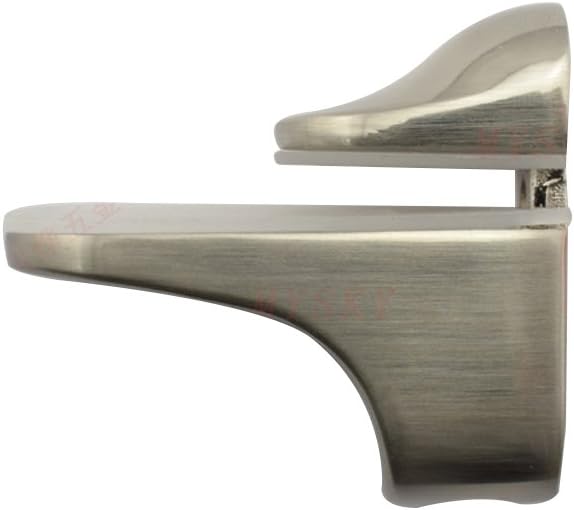 Adjustable Wood/Glass Shelf Bracket Wall Mount, Brushed Nickel, 2 Pack