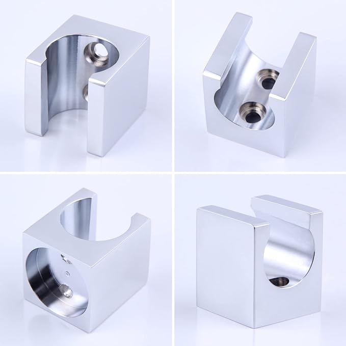 Angle Simple Shower Head Holder Wall Mount, Brass Shower Wand Handle Holder, Sprayer Bracket, Chrome