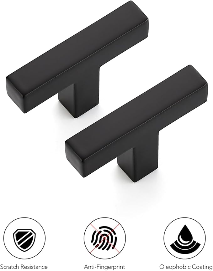 Ravinte 15 Pack Solid Single Hole Slim Square Bar Drawer Handles Kitchen Cabinet Handles Black Drawer Pulls Kitchen Cabinet Hardware Kitchen Handles Matte Black Cabinet Pulls