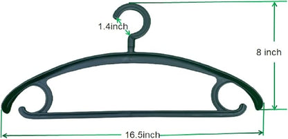 10 Pack Heavy Duty Coat Hangers 25lb Load Capacity Swivel Suit Clothes Hanger Wide Shoulder Jacket Hangers Thick Large Non Slip Oversize Hanger Black