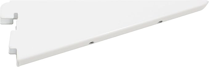 Stone Harbor Hardware Double Track Shelf Bracket for Wood Shelf, 7 Inches, White