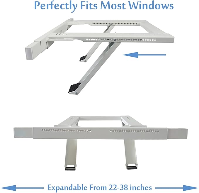 Qualward Air Conditioner Support Bracket, AC Bracket for Window No Drilling Heavy Duty, Up to 200 lbs