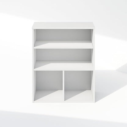 Furinno Reed Closet Organizers and Storage, 3-Tier Closet Organizer, Open Shelf Closet Storage, for Wardrobe, Bedroom, Living Room, White