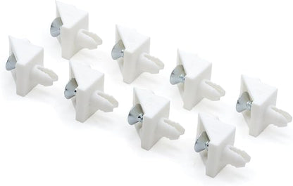 ReplacementScrews White Shelf Support Pins Compatible with IKEA Part 101558 (Pax, KOMPLEMENT) (Pack of 8)