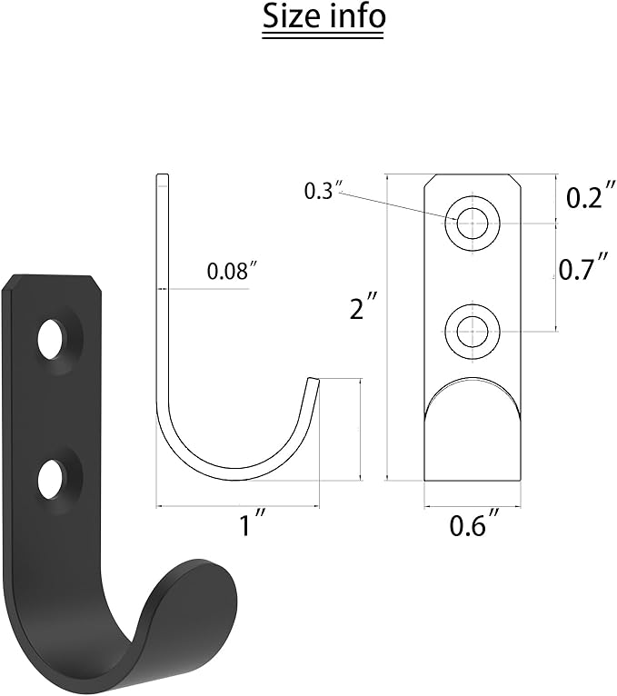 Hooks for Hanging Stainless Steel Heavy Duty Coat Hook Wall Hooks Robe Hanger Hooks Hanging Hat Key Holder for Towel and Bags Indoor Outdoor (U-Type, Normal)