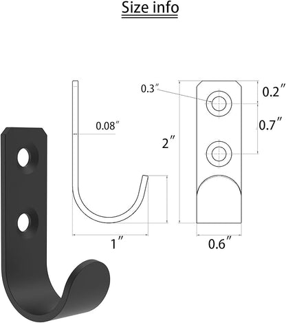 Hooks for Hanging Stainless Steel Heavy Duty Coat Hook Wall Hooks Robe Hanger Hooks Hanging Hat Key Holder for Towel and Bags Indoor Outdoor (U-Type, Normal)