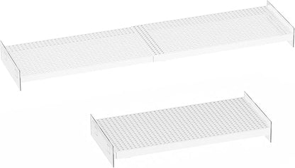 Adjustable Closet Shelves Divider, Expandable Metal Hanging Shelves Closet Separator for Closet Cabinet Wardrobe Cupboard Bedroom, 2 Pack