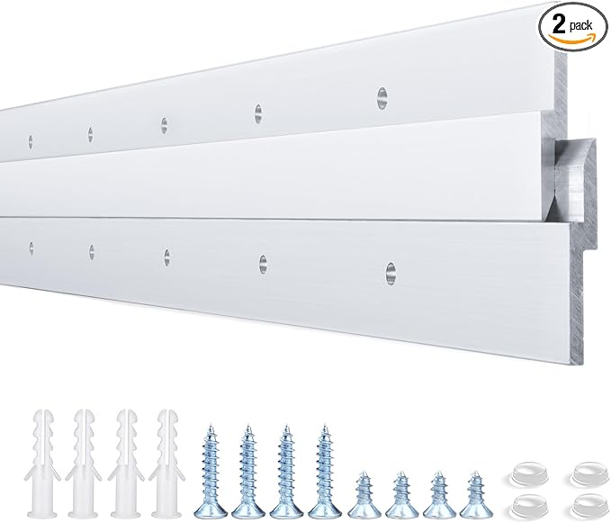 30'' French Cleat- French Cleat Heavy Duty- Headboard Wall Mount- Mirror Hangers for The Wall Heavy Duty- Picture Hanging System ( 2 Pairs, Supports 220 lbs )